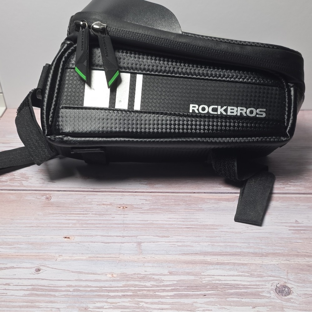 RockBros Bike Frame Top Tube Phone Bag Water Resistant Zip Black Medium 5L